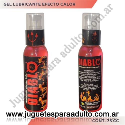 Aceites y lubricantes, Lubricantes frio - calor, Gel lubricante efecto calor DIABLO 75cc